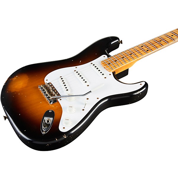 Fender Custom Shop 70th Anniversary 1954 Stratocaster Relic Limited-Edition Electric Guitar Wide Fade 2-Color Sunburst