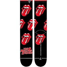 Perri's THE ROLLING STONES ALLOVER DISTRESSED TONGUES DYE SUB SOCK Black