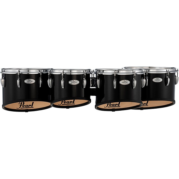 Pearl Finalist FMTB0234 Marching Tenor Set 10, 12, 13, 14 in. Midnight Black