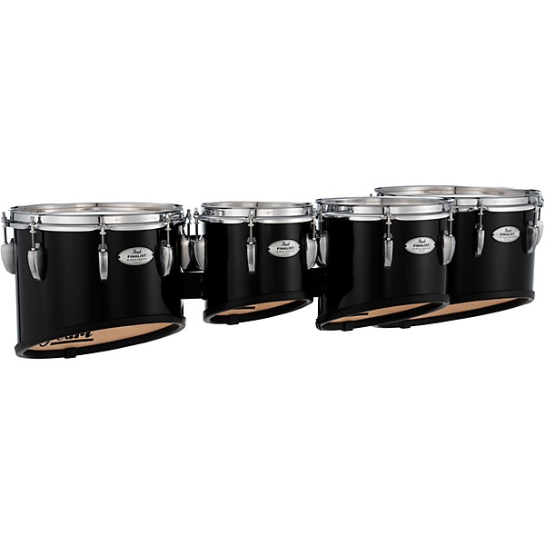 Pearl Finalist FMTB8023 Marching Tenor Set 8, 10, 12, 13 in. Midnight Black