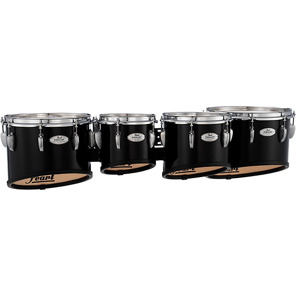 Pearl Finalist FMTB8023 Marching Tenor Set 8, 10, 12, 13 in. Midnight Black