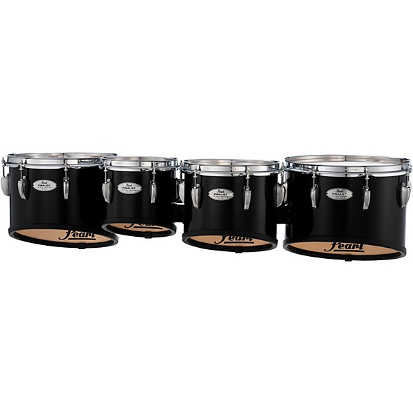 Pearl Finalist FMTB8023 Marching Tenor Set 8, 10, 12, 13 in. Midnight Black