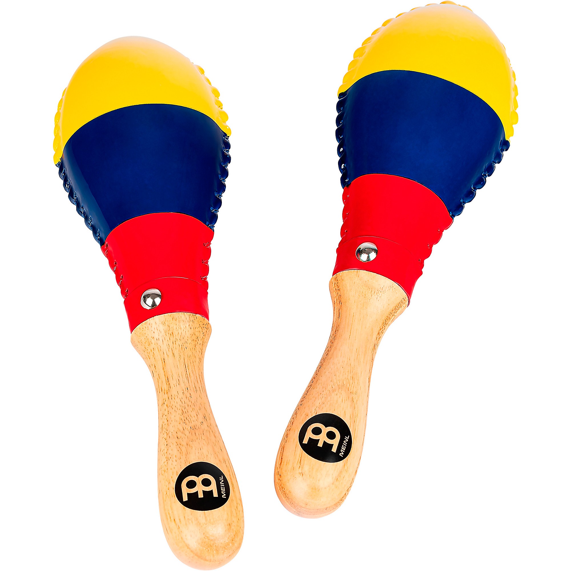 MEINL Traditional Rawhide Maracas with Colombian Flag | Guitar Center