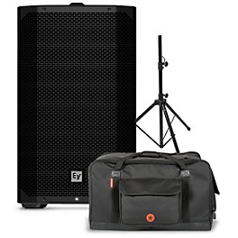 Electro-Voice EVERSE 12 Weatherized Battery-Powered Loudspeaker With Road Runner Bag and Speaker Stand