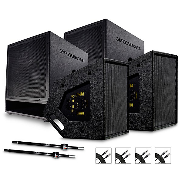 BASSBOSS CCM12 MK3 Active Monitor Package With BB15 MK3 Subwoofers