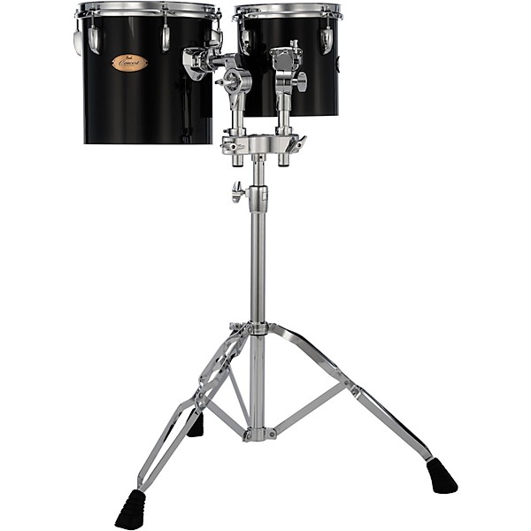 Pearl PTE Concert Series Single Head Tom Set with BT3 & 7/8" Receiver and T895 Stand 8 x 8 in., 10 x 10 in. Midnight Black