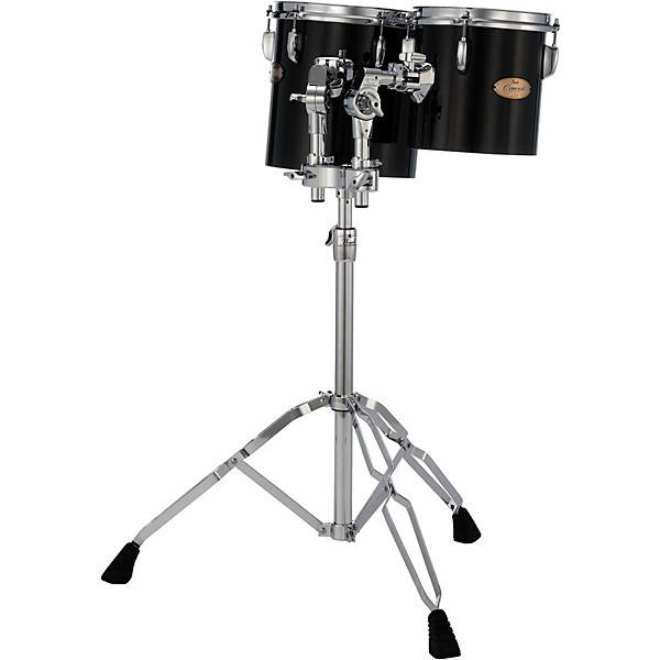 Pearl PTE Concert Series Single Head Tom Set with BT3 & 7/8" Receiver and T895 Stand 8 x 8 in., 10 x 10 in. Midnight Black
