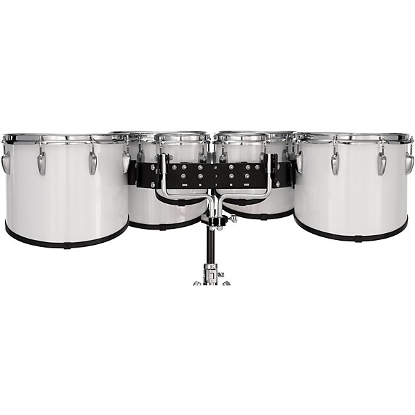 Pearl Finalist Marching Tenor Set 6, 6, 8, 10, 12, 13 in. Pure White