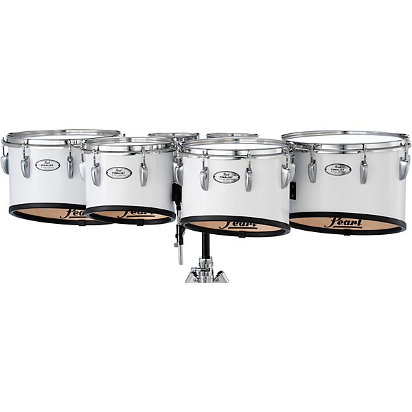 Pearl Finalist Marching Tenor Set 6, 6, 8, 10, 12, 13 in. Pure White