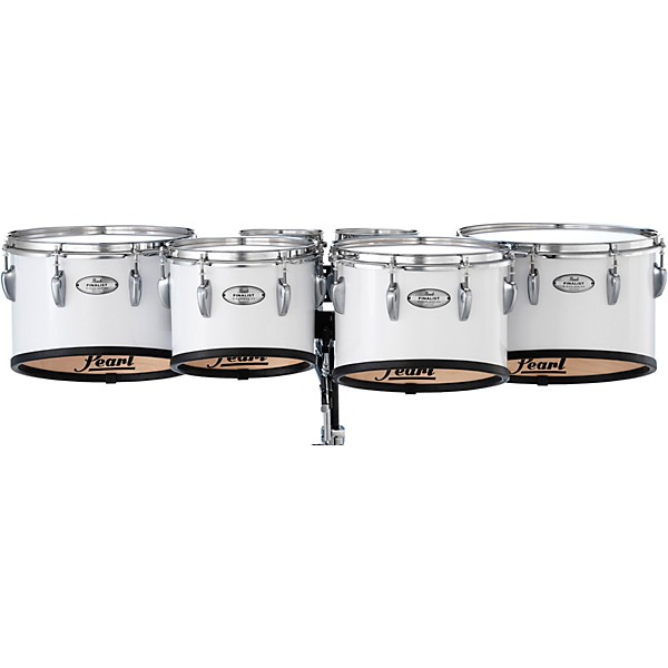 Pearl Finalist Marching Tenor Set 6, 6, 8, 10, 12, 13 in. Pure White