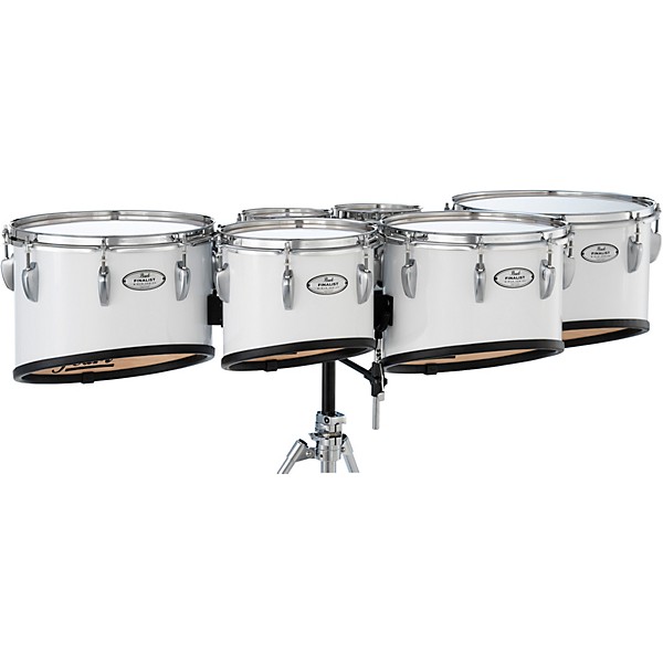 Pearl Finalist Marching Tenor Set 6, 6, 10, 12, 13, 14 in. Pure White