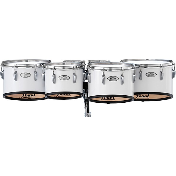 Pearl Finalist Marching Tenor Set 6, 6, 10, 12, 13, 14 in. Pure White