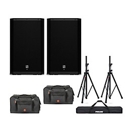 Electro-Voice ZLX-12P G2 Powered Speaker Pair With Bags and Stands