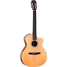Taylor 214ce-N Grand Auditorium Nylon-String Acoustic-Electric Guitar Natural