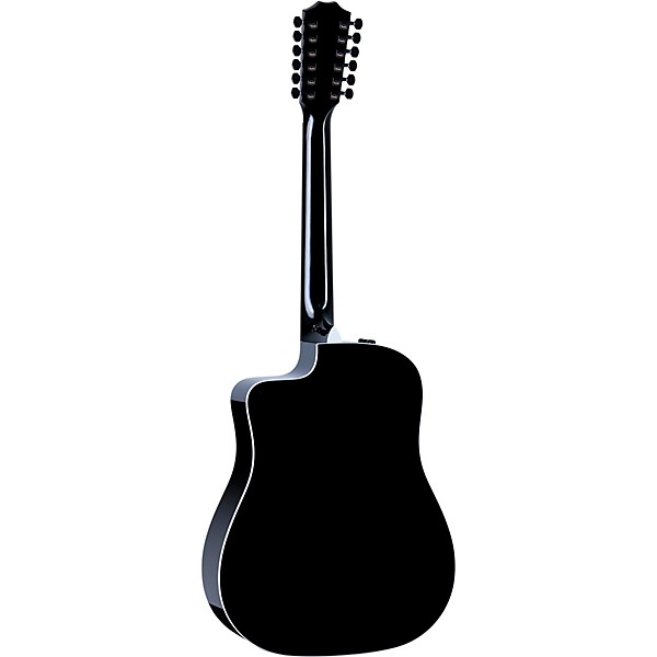 Taylor 250ce Plus Dreadnought 12-String Acoustic-Electric Guitar Black