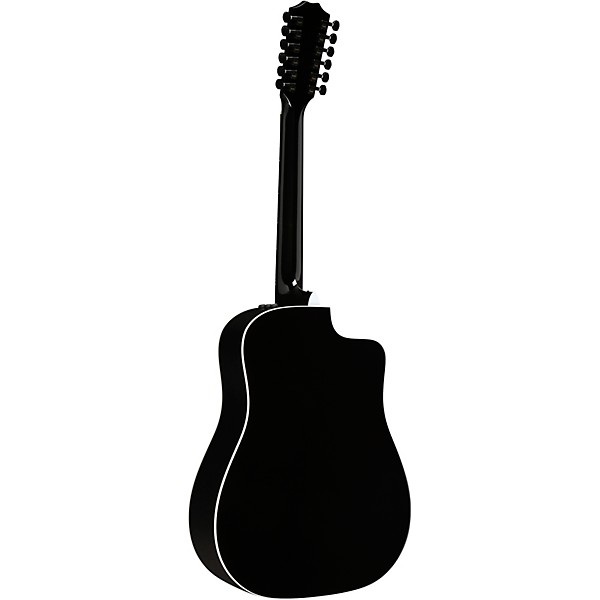 Taylor 250ce Plus Dreadnought 12-String Left-Handed Acoustic-Electric Guitar Black