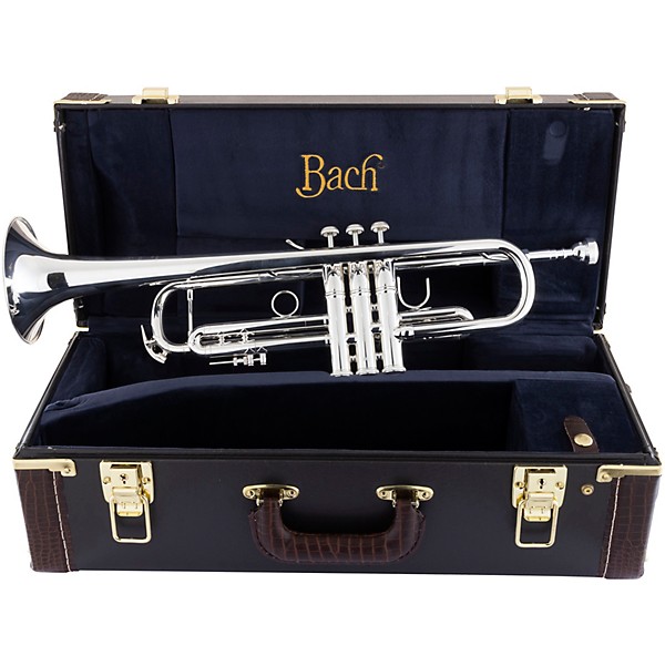 Bach 180 Stradivarius 43 Bell Series Professional Bb Trumpet with Reverse Leadpipe Silver plated Yellow Brass Bell