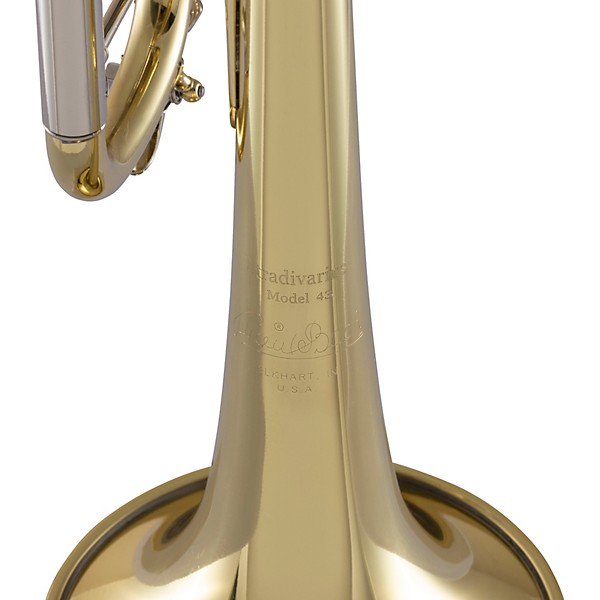 Bach 180 Stradivarius 43 Bell Series Professional Bb Trumpet with Reverse Leadpipe Lacquer Yellow Brass Bell