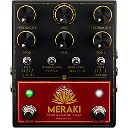 Walrus Audio Meraki Analog Stereo Delay Effects Pedal Black