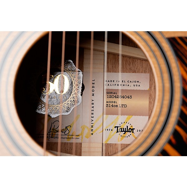 Taylor 314ce 50th Anniversary Limited-Edition Grand Auditorium Acoustic-Electric Guitar Shaded Edge Burst