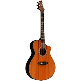 Breedlove Premier Redwood-Brazilian Rosewood Thinline Limited Edition Cutaway Concert Acoustic-Electric Guitar Natural