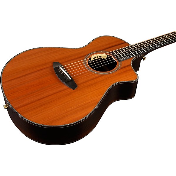 Breedlove Premier Redwood-Brazilian Rosewood Thinline Limited Edition Cutaway Concert Acoustic-Electric Guitar Natural