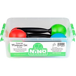 Nino 6pc Medium Maracas Set with Plastic Storage