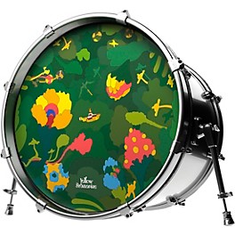 Evans Yellow Submarine Pepperland Woods Bass Drumhead 22 in. Evans Yellow Submarine Pepperland Woods Bass Drumhead 20 in.