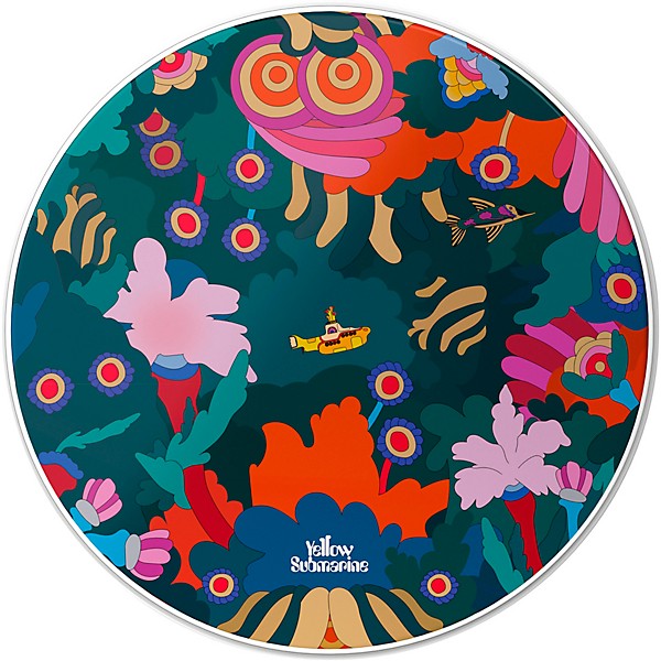 Evans Yellow Submarine Under the Sea Bass Drumhead 22 in.