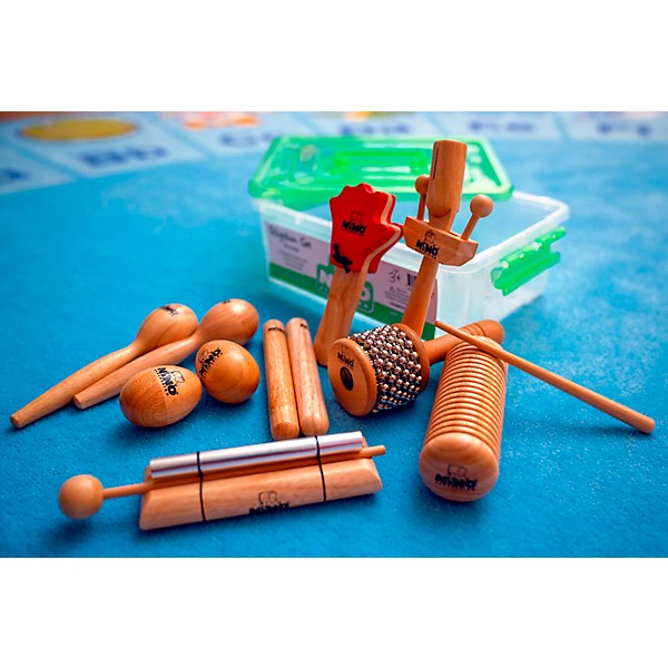 Nino Wooden Rhythm Set with Plastic Storage Container