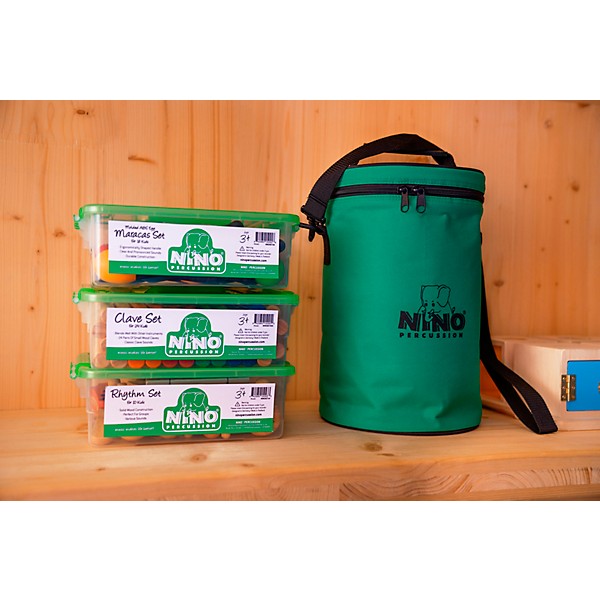 Nino Wooden Rhythm Set with Plastic Storage Container