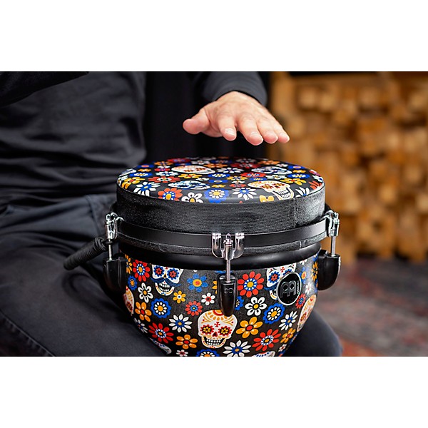 MEINL Jumbo Djembe with Matching Head 10 in. Day of the Dead