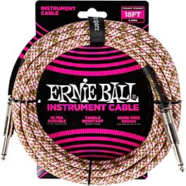 Ernie Ball Braided Instrument Cable Straight/S... Ernie Ball Braided Instrument Cable Straight/Straight Emerald Argyle 18 ft.