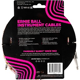 Ernie Ball Braided Instrument Cable Straight/Straight Emerald Argyle 18 ft.