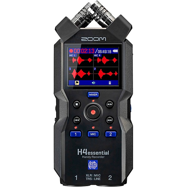 Zoom H6 Black Handy Portable Field Recorder w/ 4 Mic Cables