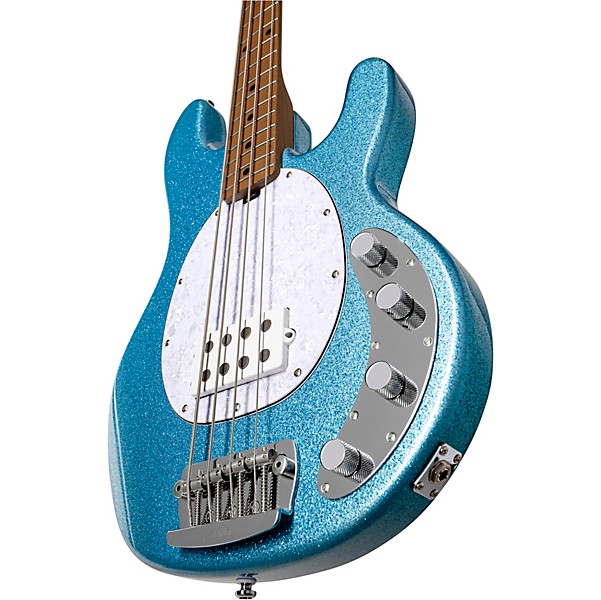 Sterling by Music Man StingRay RAY34 Sparkle Bass Blue Sparkle