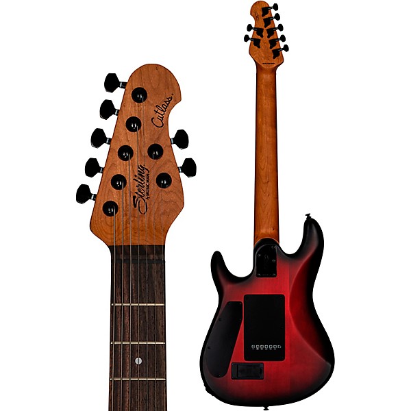 Sterling by Music Man Jason Richardson Cutlass Electric Guitar Dark Scarlet Burst Satin