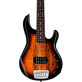 Sterling by Music Man StingRay 5 RAY35 Spalted Maple Top Bass 3-Tone Sunburst