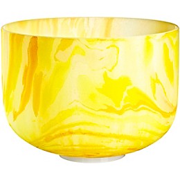 MEINL Sonic Energy 10in. Marble Crystal Singing Bowl, E4, 432 Hz, Solarplexus Chakra Yellow