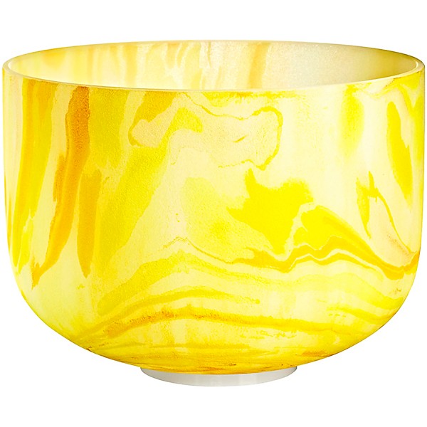 MEINL Sonic Energy 10in. Marble Crystal Singing Bowl, E4, 432 Hz, Solarplexus Chakra Yellow