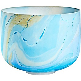 MEINL Sonic Energy 10in. Marble Crystal Singing Bowl, G4, 432 Hz, Throat Chakra Light Blue