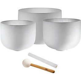 MEINL Sonic Energy 3-Piece Crystal Singing Bowl Set, A4/F4/C4, 432 Hz