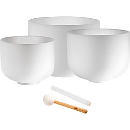 MEINL Sonic Energy 3-Piece Crystal Singing Bowl Set, G4/E4/C4, 432 Hz