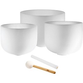 MEINL Sonic Energy 3-Piece Crystal Singing Bowl Set, A4/F4/D4, 432 Hz