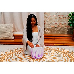 MEINL Sonic Energy 10in. Marble Crystal Singing Bowl, B4, 432 Hz, Crown Chakra Purple