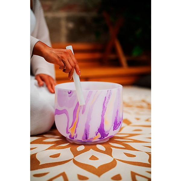 MEINL Sonic Energy 10in. Marble Crystal Singing Bowl, B4, 432 Hz, Crown Chakra Purple