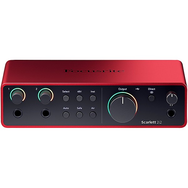 Focusrite Scarlett 2i2 Gen 4 with Yamaha HS Studio Monitor Pair Bundle (Stands & Cables Included) HS8 SG
