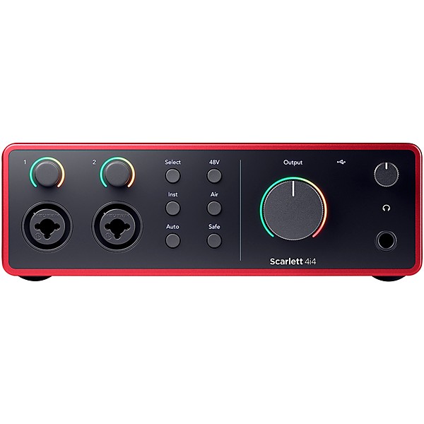 Focusrite Scarlett 4i4 Gen 4 with Yamaha HS Studio Monitor Pair & HS8S Subwoofer Bundle (Stands & Cables Included) HS8 SG