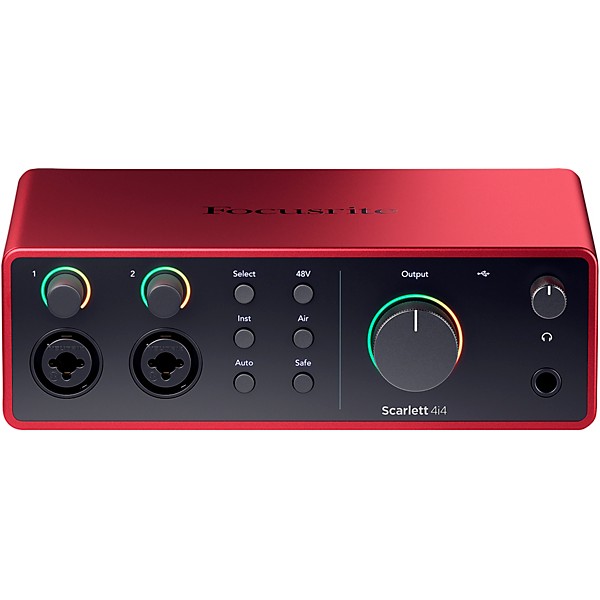 Focusrite Scarlett 4i4 Gen 4 With JBL 3 Series Studio Monitor Pair Bundle (Stands & Cables Included) 306MKII