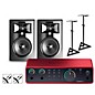 Focusrite Scarlett 2i2 Gen 4 with JBL 3 Series Studio Monitor Pair Bundle (Stands & Cables Included) 306MKII thumbnail
